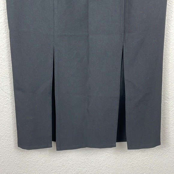 New 19 Cooper Pencil Skirt Double Slit Black Office Business Sz S - Picture 3 of 10